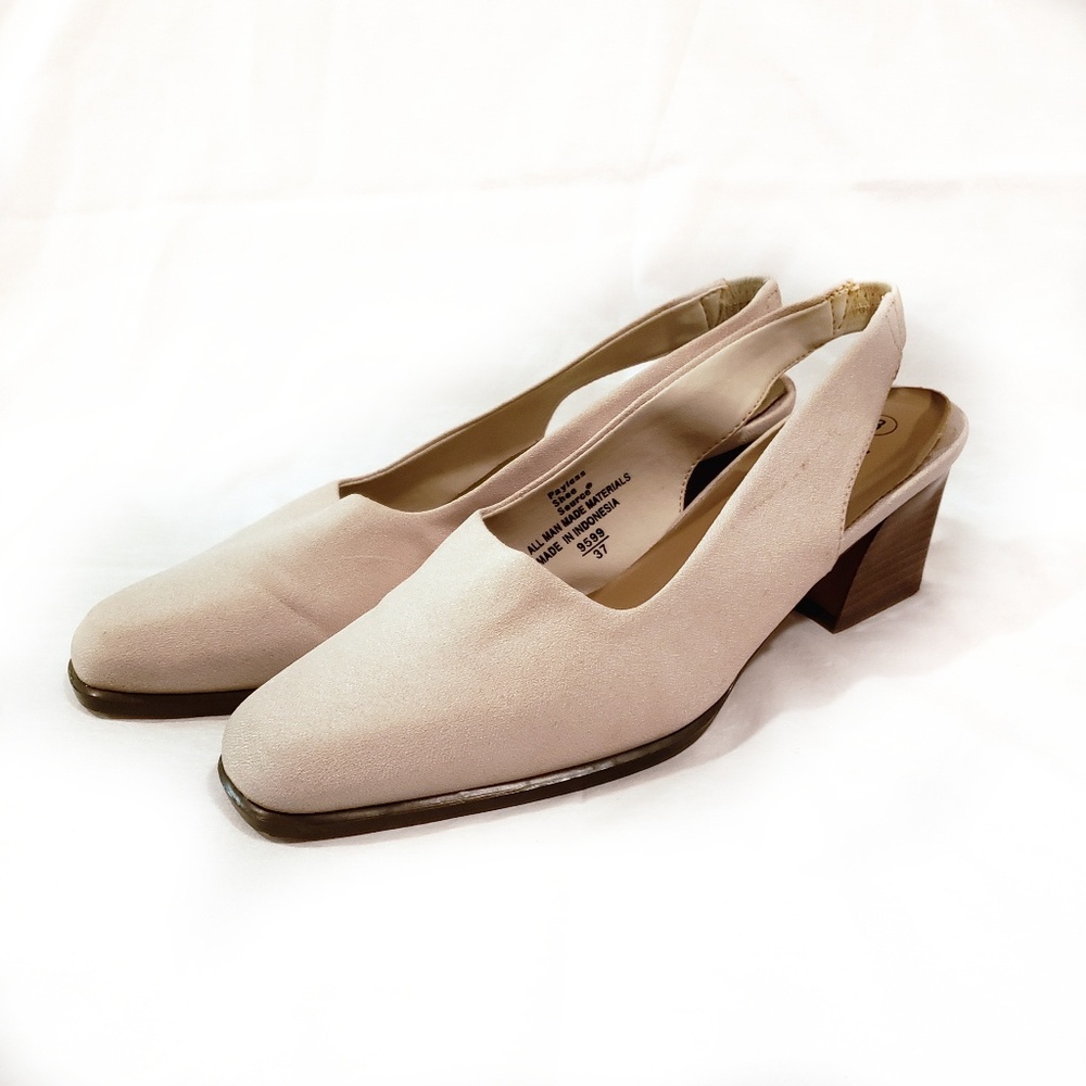 Vintage Off-white open back heels